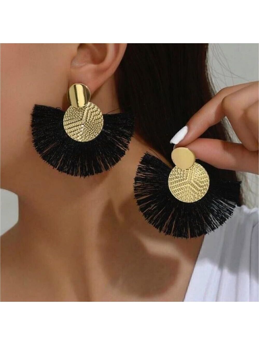 Handmade Colorful Tassel Dangle Earrings
